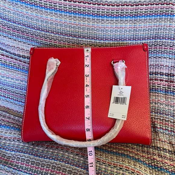 NWT red leather Quinn handbag - Picture 3 of 7